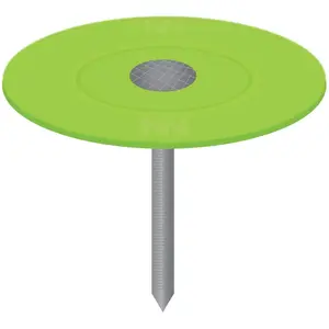 Stinger 0135155 Cap Nail, 2-1/2 in L, Flat Head, 12 ga Gauge, Plastic Electro-Galvanized