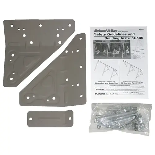 Swing Station Kit, Extend-A-Bay, Steel, Green