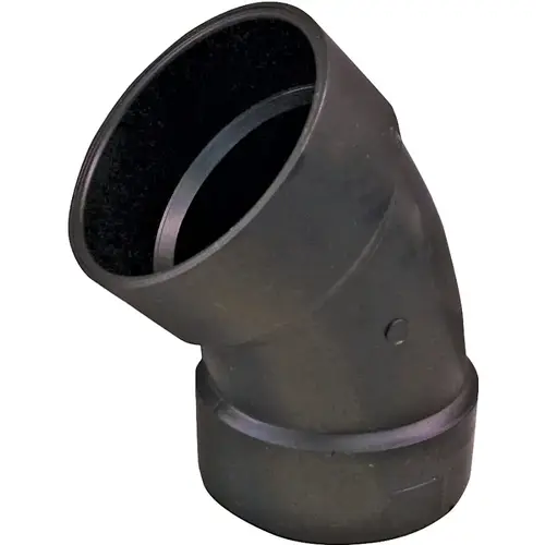 6792502 1/8 Bend Pipe Elbow, 2 in, Hub, 45 deg Angle, ABS, Black 6792502 1/8 Bend Pipe Elbow, 2 in, Hub, 45 deg Angle, ABS, Black