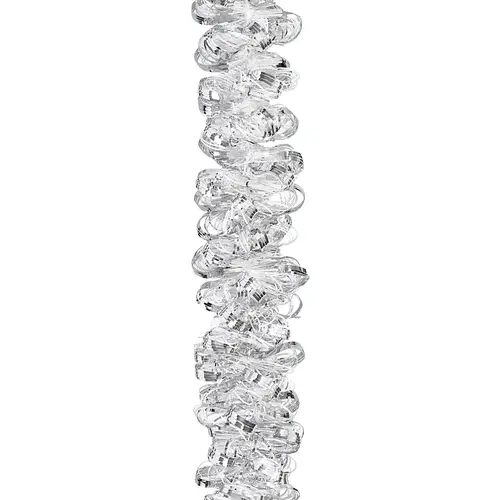 3686013 Garland, 12 ft L, PVC, Silver/Snow White, Indoor
