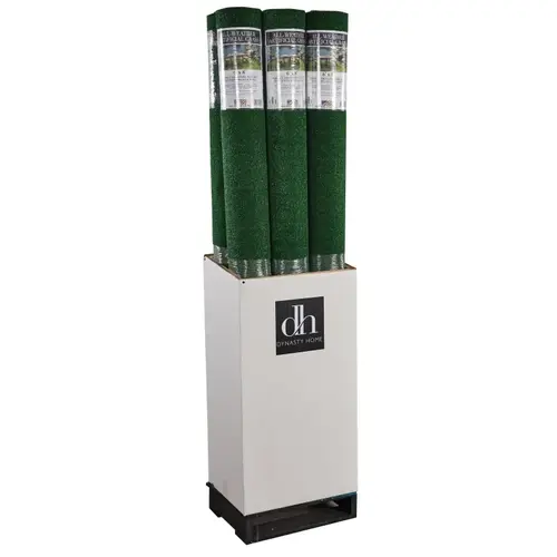 Artificial Grass Carpet, 1/4 in H Pile, 6 ft L Roll, Polypropylene, Polyurethane Backing, Green