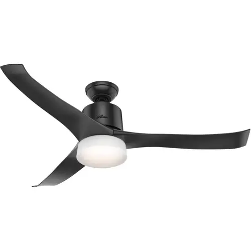 Ceiling Fan, 3-Blade, Black Housing, Black Blade, 54 in Sweep, Plastic Blade, 3-Speed, With Lights: Yes Ceiling Fan, 3-Blade, Black Housing, Black Blade, 54 in Sweep, Plastic Blade, 3-Speed, With Lights: Yes