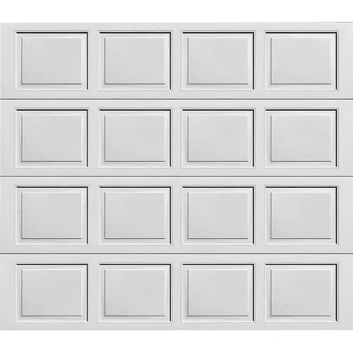 Garage Door, 8 ft W Door, 7 ft H Door, Steel Door, White Garage Door, 8 ft W Door, 7 ft H Door, Steel Door, White