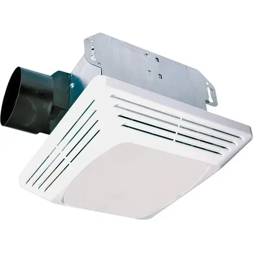 ASLC Series Exhaust Fan with Light, 1.6 A, 120 V, 70 cfm Air, 4 sones, 4 in Duct, White