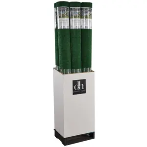 Dynasty Carpet & Rug 1301 Artificial Grass Carpet, 1/4 in H Pile, 8 ft L Roll, Polypropylene, Polyurethane Backing, Green