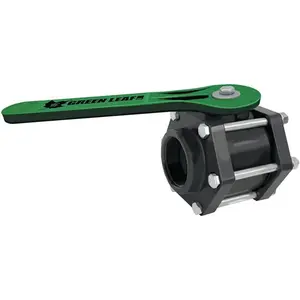 Green Leaf V 300 FP V300FP Ball Valve, 3 in Connection, Female NPT, 100 psi Pressure, Manual Actuator, Polypropylene Body