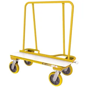 MetalTech I-BMD2131YGR 2000 Series Drywall Cart, 3000 lb, 13 Gauge, Steel, 38 in OAL, 20 in OAW, Yellow