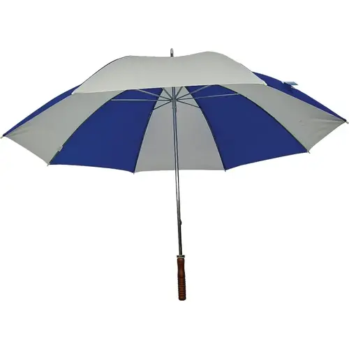 Golf Umbrella, Nylon Fabric, Royal/White Fabric, 29 in Golf Umbrella, Nylon Fabric, Royal/White Fabric, 29 in