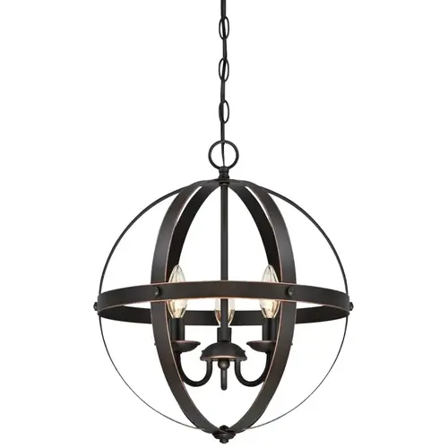 Stella Mira Series 00 Chandelier, 120 V, 120 W, 1-Tier, 3-Lamp, Incandescent, LED Lamp Stella Mira Series 00 Chandelier, 120 V, 120 W, 1-Tier, 3-Lamp, Incandescent, LED Lamp