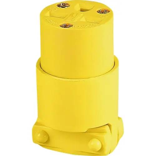 Electrical Connector, 2 -Pole, 15 A, 250 V, NEMA: NEMA 6-15, Yellow Electrical Connector, 2 -Pole, 15 A, 250 V, NEMA: NEMA 6-15, Yellow