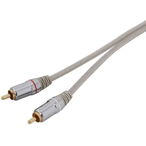 Zenith Stereo Cable, White Sheath, 6 ft L
