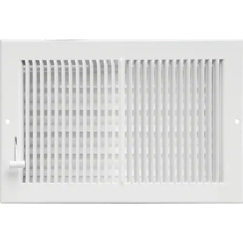 Multi-Shutter Register, 7-1/4 in L, 13-1/4 in W, Steel, White Multi-Shutter Register, 7-1/4 in L, 13-1/4 in W, Steel, White