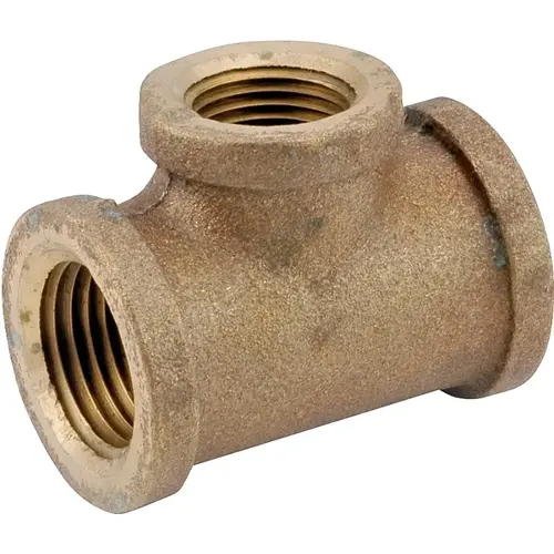 Reducing Pipe Tee, 1 x 1 x 3/4 in, IPT, Brass Reducing Pipe Tee, 1 x 1 x 3/4 in, IPT, Brass