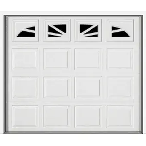 WAYNE DALTON 9100 Garage Door, 9 ft W Door, 7 ft H Door, Steel Door, White