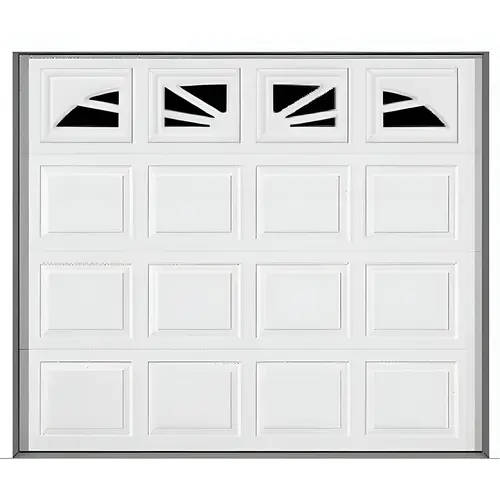 Garage Door, 9 ft W Door, 7 ft H Door, Steel Door, White