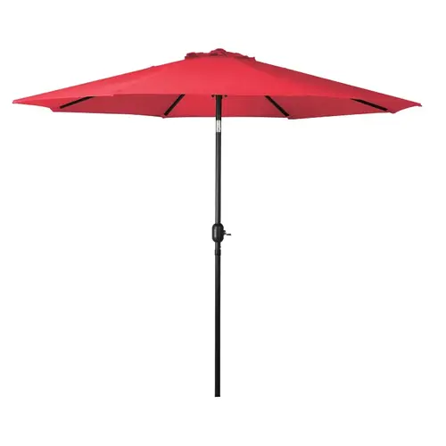 Crank Umbrella, 92.9 in H, 107.9 in W Canopy, 107.9 in L Canopy, Round Canopy, Steel Frame