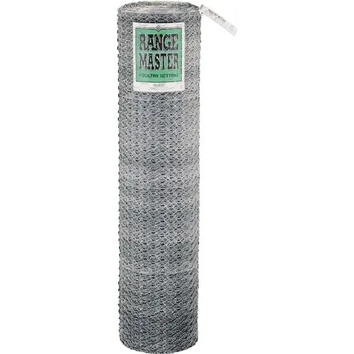 5924 Poultry Net, 150 ft L, 12 in W, 20 Gauge, Hexagonal Mesh, 1 in Mesh, Galvanized Steel 5924 Poultry Net, 150 ft L, 12 in W, 20 Gauge, Hexagonal Mesh, 1 in Mesh, Galvanized Steel