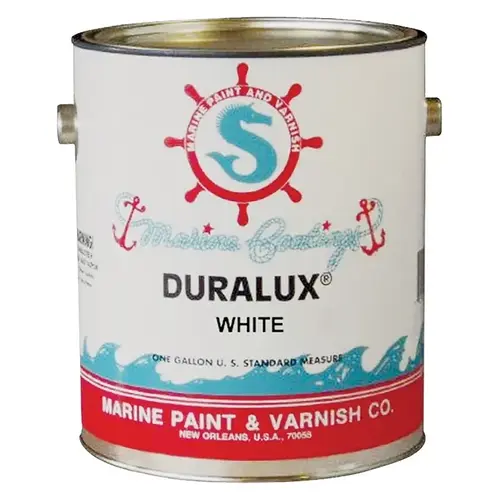 Marine Enamel, Gloss, White, 1 gal Can - pack of 4