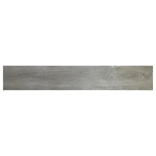 Vinyl Plank Tile, 36 in L Tile, 6 in W Tile, Square Edge, Gray - pack of 20