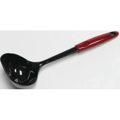 Soup Ladle, 8 oz Volume, 12 in OAL, Nylon, Black/Red Soup Ladle, 8 oz Volume, 12 in OAL, Nylon, Black/Red