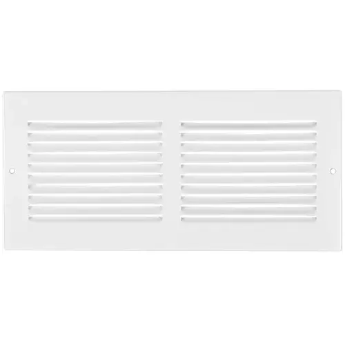 Sidewall Grille, 25-1/4 in L, 7-1/4 in W, Steel, White Sidewall Grille, 25-1/4 in L, 7-1/4 in W, Steel, White