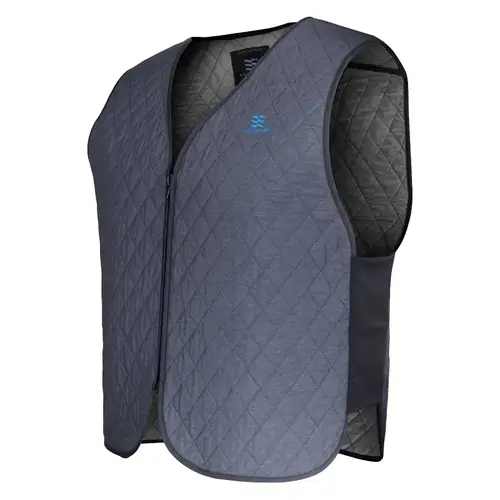Hydrologic, Mobile Cooling Series Vest, XL, Polyester, Gray, V-Neck Collar, Zipper Closure Hydrologic, Mobile Cooling Series Vest, XL, Polyester, Gray, V-Neck Collar, Zipper Closure