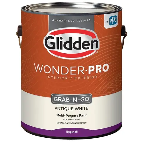 Wonder-Pro GLWP31 Series Paint, Eggshell, Antique White, 1 gal - pack of 4 Wonder-Pro GLWP31 Series Paint, Eggshell, Antique White, 1 gal - pack of 4