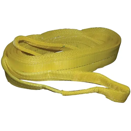 Lifting Sling, 4 in W, 12 ft L, 2-Ply, 11,000 lb Vertical Hitch, Polyester, Gray