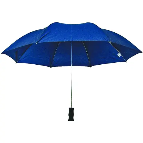 Compact Rain Umbrella, Nylon Fabric, Navy Fabric, 21 in Compact Rain Umbrella, Nylon Fabric, Navy Fabric, 21 in