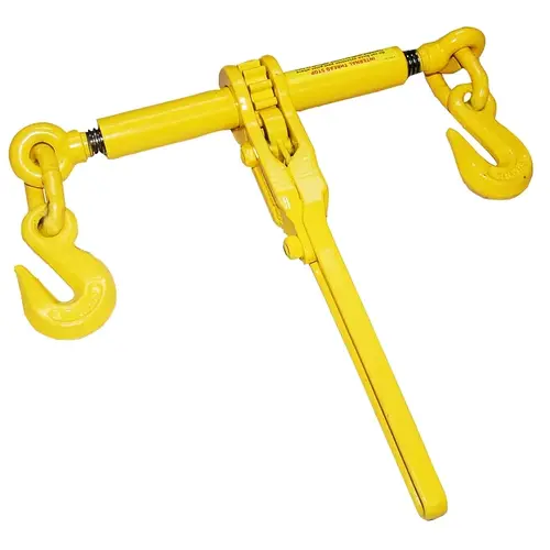 Load Binder, XHD, 6600 lb Working Load, Hook End Fitting, 0.4 in End Fitting Trade, 6 in L Take Up, Steel Yellow