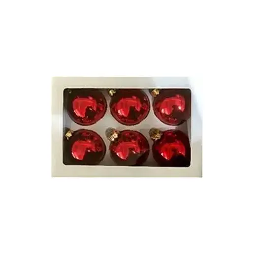 Ball Christmas Ornament, Glass, Red