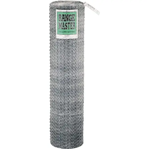 6005 Poultry Net, 150 ft L, 72 in W, 20 Gauge, Hexagonal Mesh, 2 in Mesh, Steel 6005 Poultry Net, 150 ft L, 72 in W, 20 Gauge, Hexagonal Mesh, 2 in Mesh, Steel