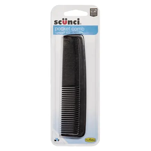 7-92554-11200-0 Pocket Hair Comb, Plastic Bristle, Black Bristle - pack of 48