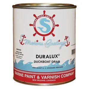 Duralux M691-4-XCP4 Marine Enamel, Flat, Camouflage Duckboat Drab, 1 qt Can - pack of 4