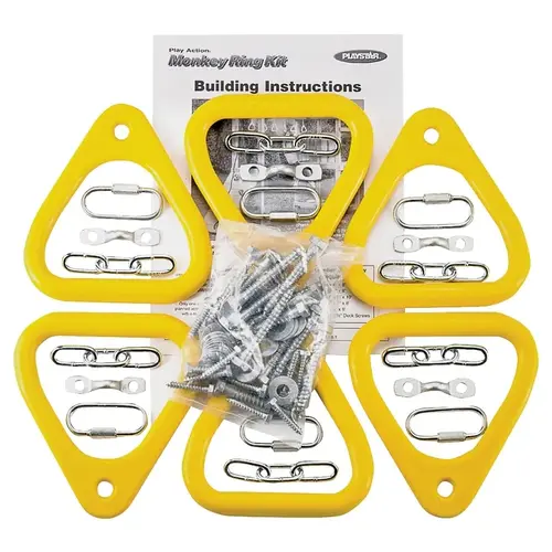 Monkey Ring Kit, Polyethylene, Yellow - pack of 6 Monkey Ring Kit, Polyethylene, Yellow - pack of 6