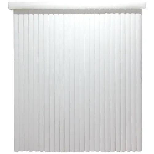 Window Blind, 84 in L, 78 in W, Vinyl, White Window Blind, 84 in L, 78 in W, Vinyl, White