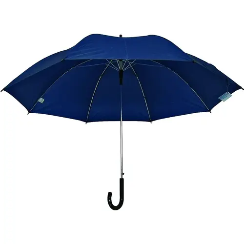Deluxe Rain Umbrella, Nylon Fabric, Navy Fabric, 27 in