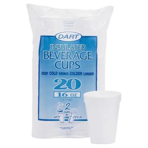 Beverage Cup, 16 oz Cup, Foam - pack of 20 Beverage Cup, 16 oz Cup, Foam - pack of 20