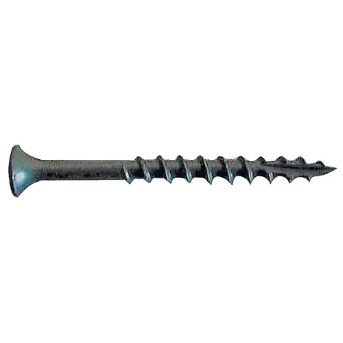 Deck Screw, #10 Thread, 3-1/2 in L, Bugle Head, Star Drive, Type 17 Slash Point, Carbon Steel ProTech-Coated