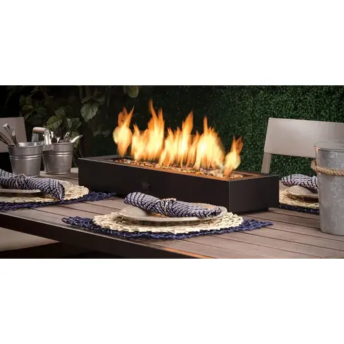 Umbrella Hole Fire Bowl, 28 in OAH, Rectangle, Steel Umbrella Hole Fire Bowl, 28 in OAH, Rectangle, Steel