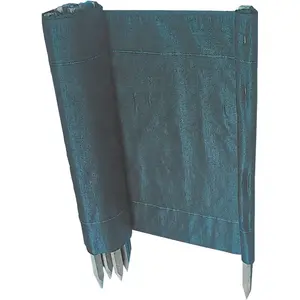 MUTUAL INDUSTRIES 14987-0-36 Silt Fence, 100 ft L, 36 in W, 1-1/2 x 1-1/2 in Mesh, Fabric, Black