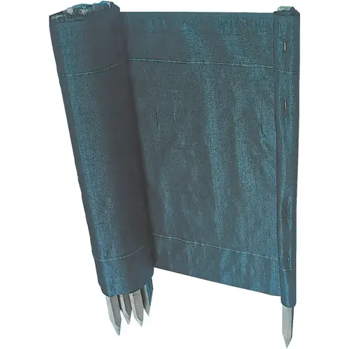 Silt Fence, 100 ft L, 24 in W, 1-1/2 x 1-1/2 in Mesh, Fabric, Black