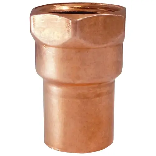 103 Series Pipe Adapter, 1/4 in, Sweat x FNPT, Copper