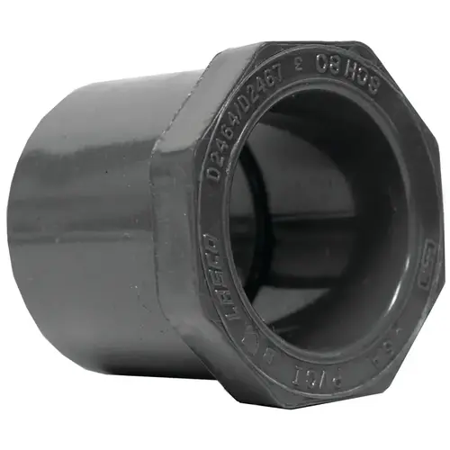 837167BC Reducing Bushing, 1-1/4 x 3/4 in, Spigot x Slip, PVC, SCH 80 Schedule 837167BC Reducing Bushing, 1-1/4 x 3/4 in, Spigot x Slip, PVC, SCH 80 Schedule