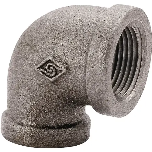 Pipe Elbow, 1-1/2 in, FIP, 90 deg Angle, Malleable Iron, SCH 40 Schedule, 300 psi Pressure Pipe Elbow, 1-1/2 in, FIP, 90 deg Angle, Malleable Iron, SCH 40 Schedule, 300 psi Pressure