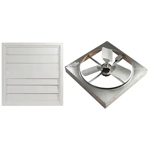 Whole House Fan, 4500 cfm Air, Aluminum White