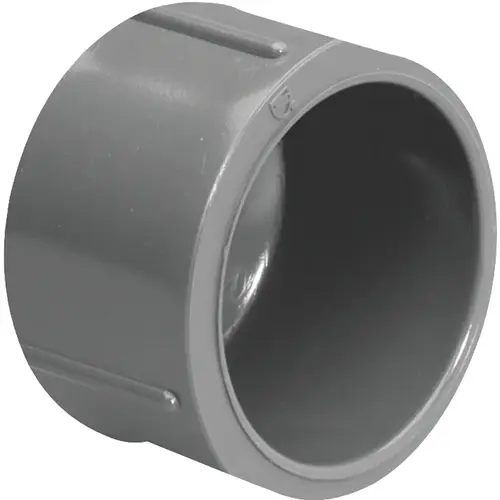 847005BC Pipe Cap, 1/2 in, Slip, PVC, SCH 80 Schedule 847005BC Pipe Cap, 1/2 in, Slip, PVC, SCH 80 Schedule