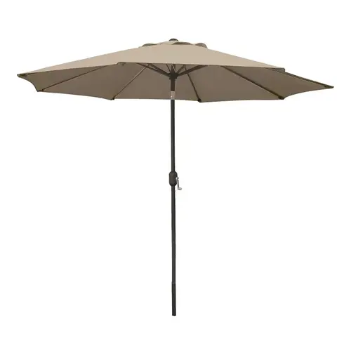 Crank Umbrella, 92.9 in H, 107.9 in W Canopy, 107.9 in L Canopy, Round Canopy, Steel Frame Crank Umbrella, 92.9 in H, 107.9 in W Canopy, 107.9 in L Canopy, Round Canopy, Steel Frame