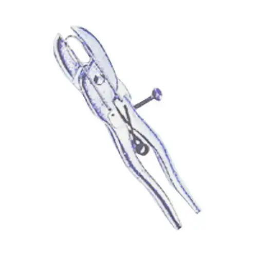 Ring Plier, Cast Iron Jaw, 7-3/4 in L Chrome