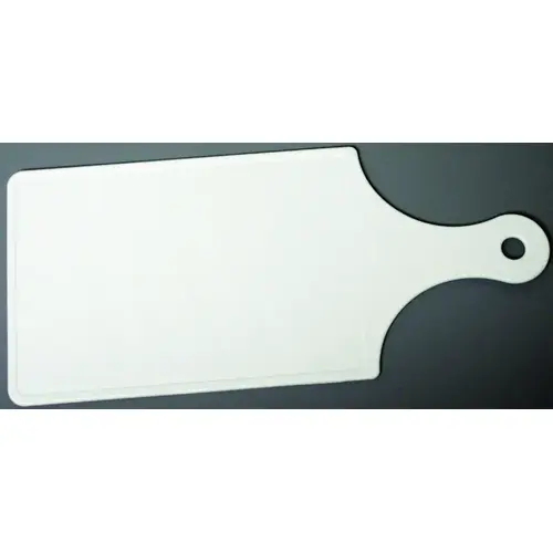 Cutting Board, 12 in L, 5 in W, Plastic, White